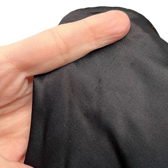 90s Morbid Threads Satin Maxi Skirt 13/14 Black Gothic Whimsigoth Grunge Party - Picture 6 of 9